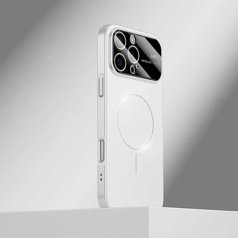 Large Window Small Magnetic Ring Frosted Anti-Fall Mobile Phone Case
