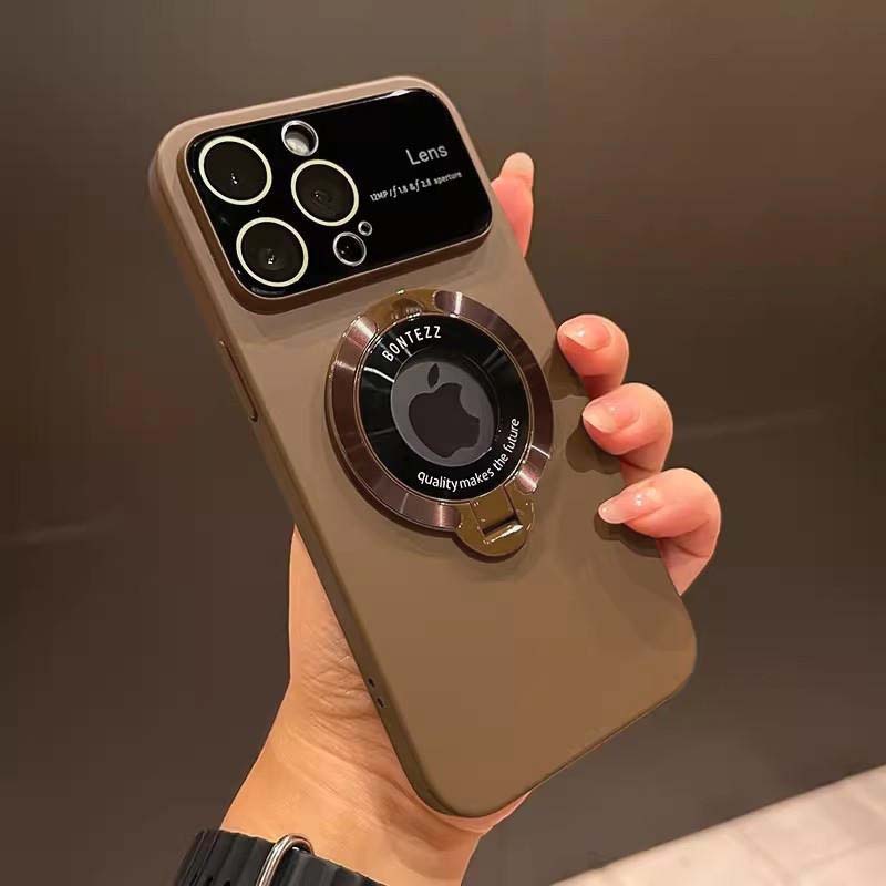 Large window phone case leak label magnetic bracket