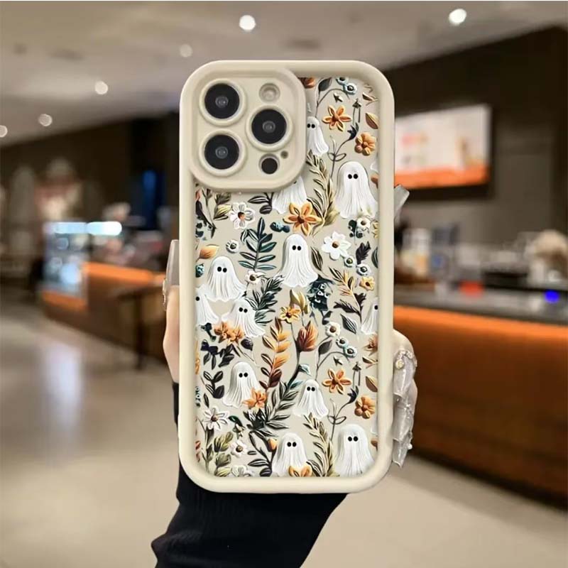 👻🌹Ghost Flower Phone Case For iPhone