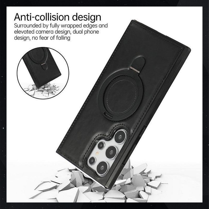 High-quality leather case with integrated stand