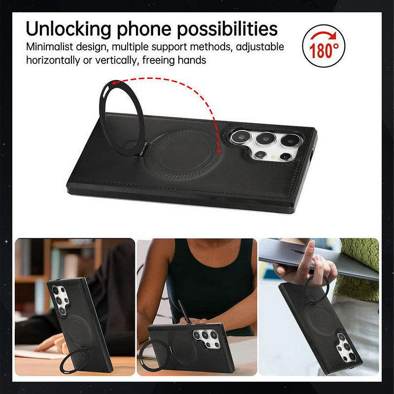 High-quality leather case with integrated stand