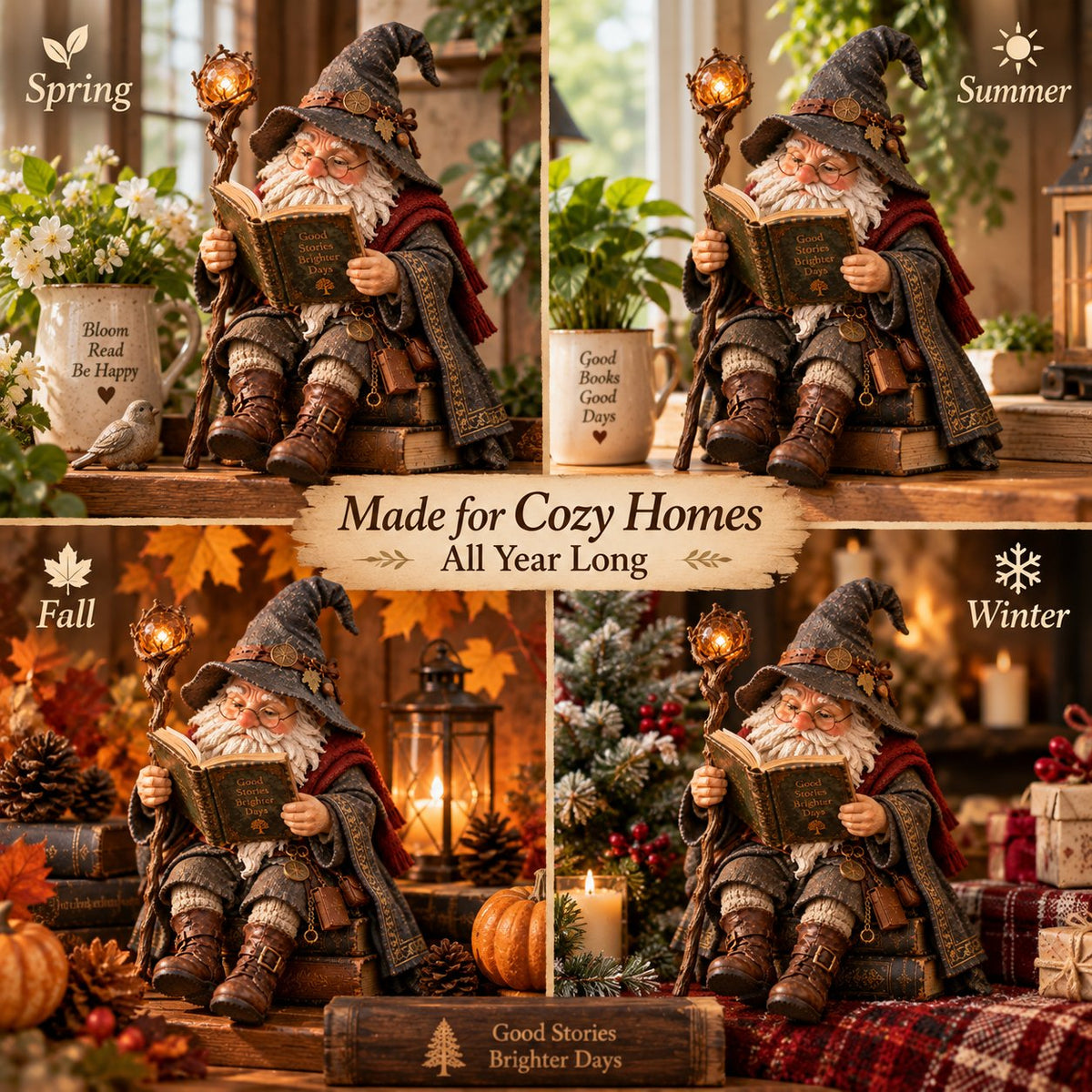 ππ§ββοΈ The Wandering Scholar Gnome β Fantasy Book Lover Figurine for Cozy Reading Corners