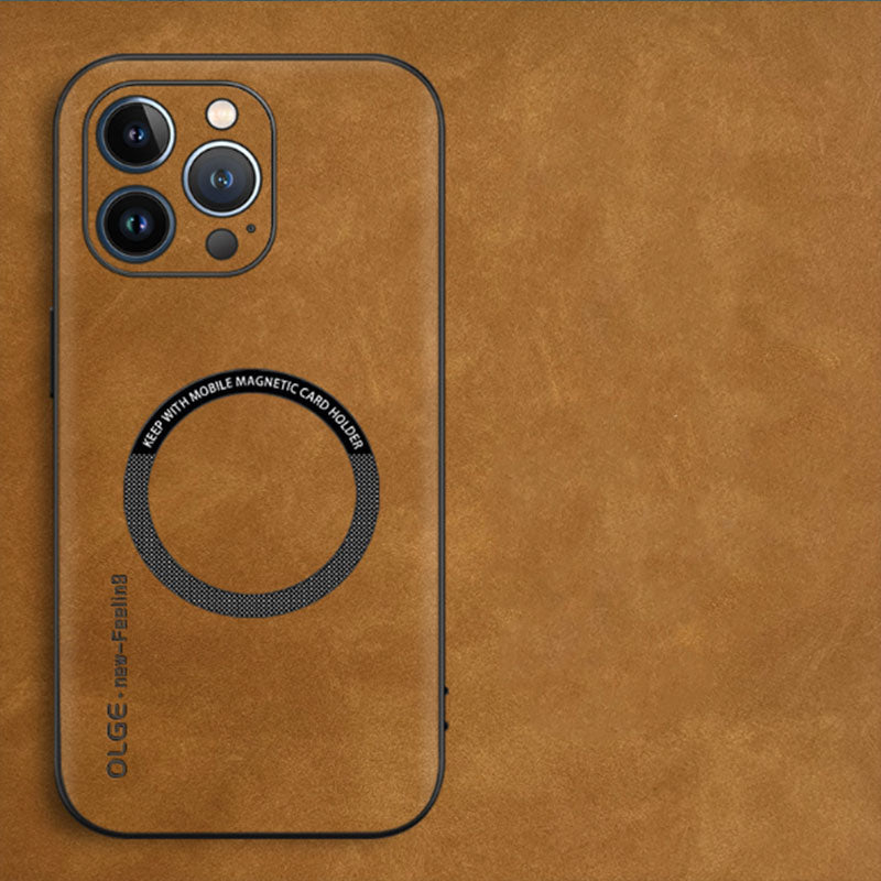 Genuine Leather Case – Slim Design & MagSafe Compatible