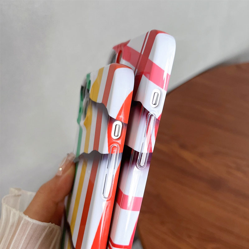 🌈Color Contrast Stripe Film Phone Case📱