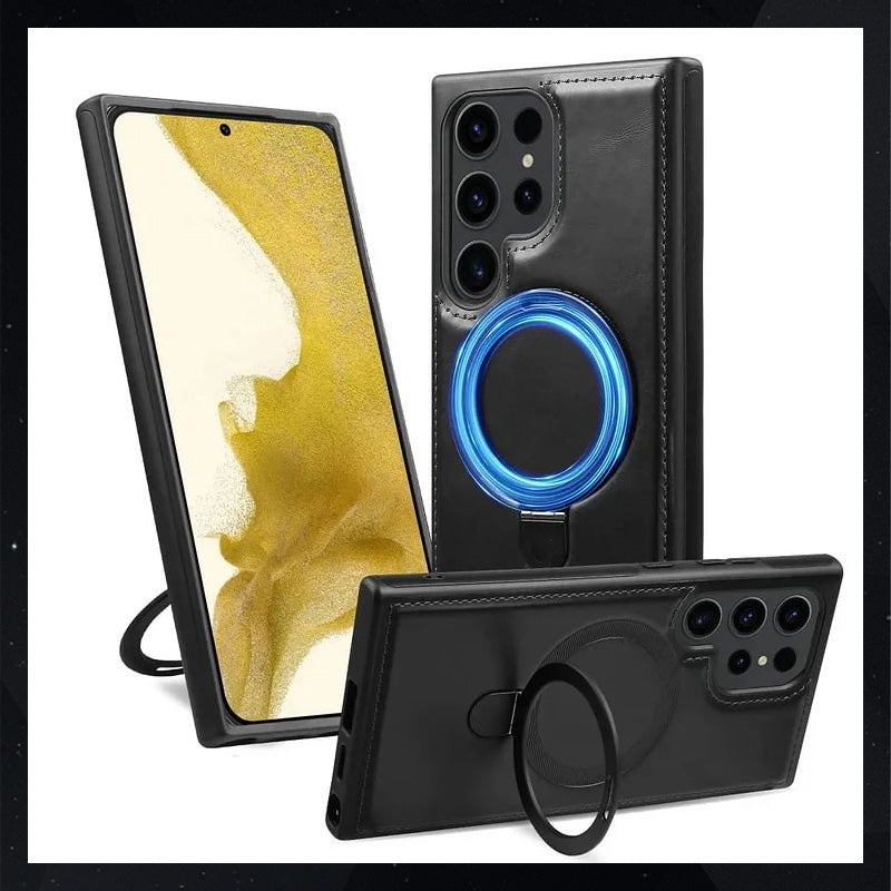 High-quality leather case with integrated stand