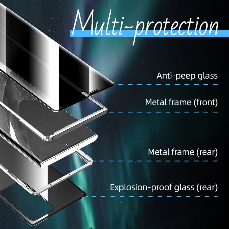 π₯ Magnetic Tempered Glass Double-sided Phone Case For Samsung