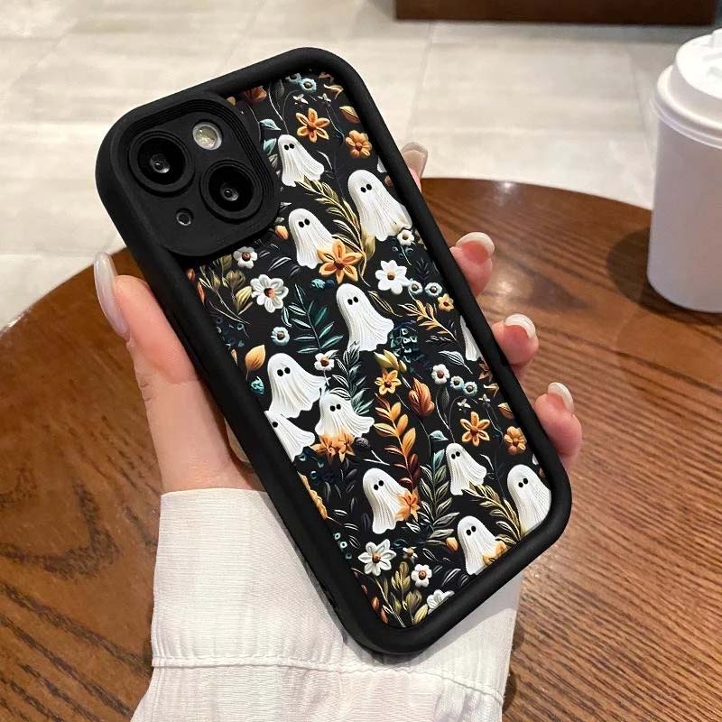 👻🌹Ghost Flower Phone Case For iPhone