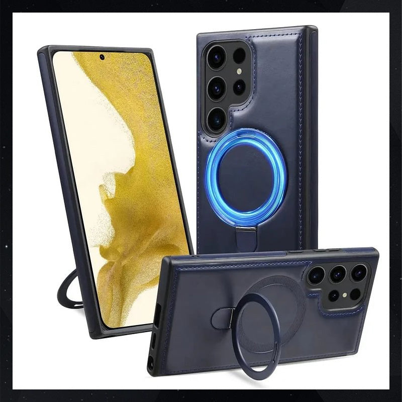 High-quality leather case with integrated stand