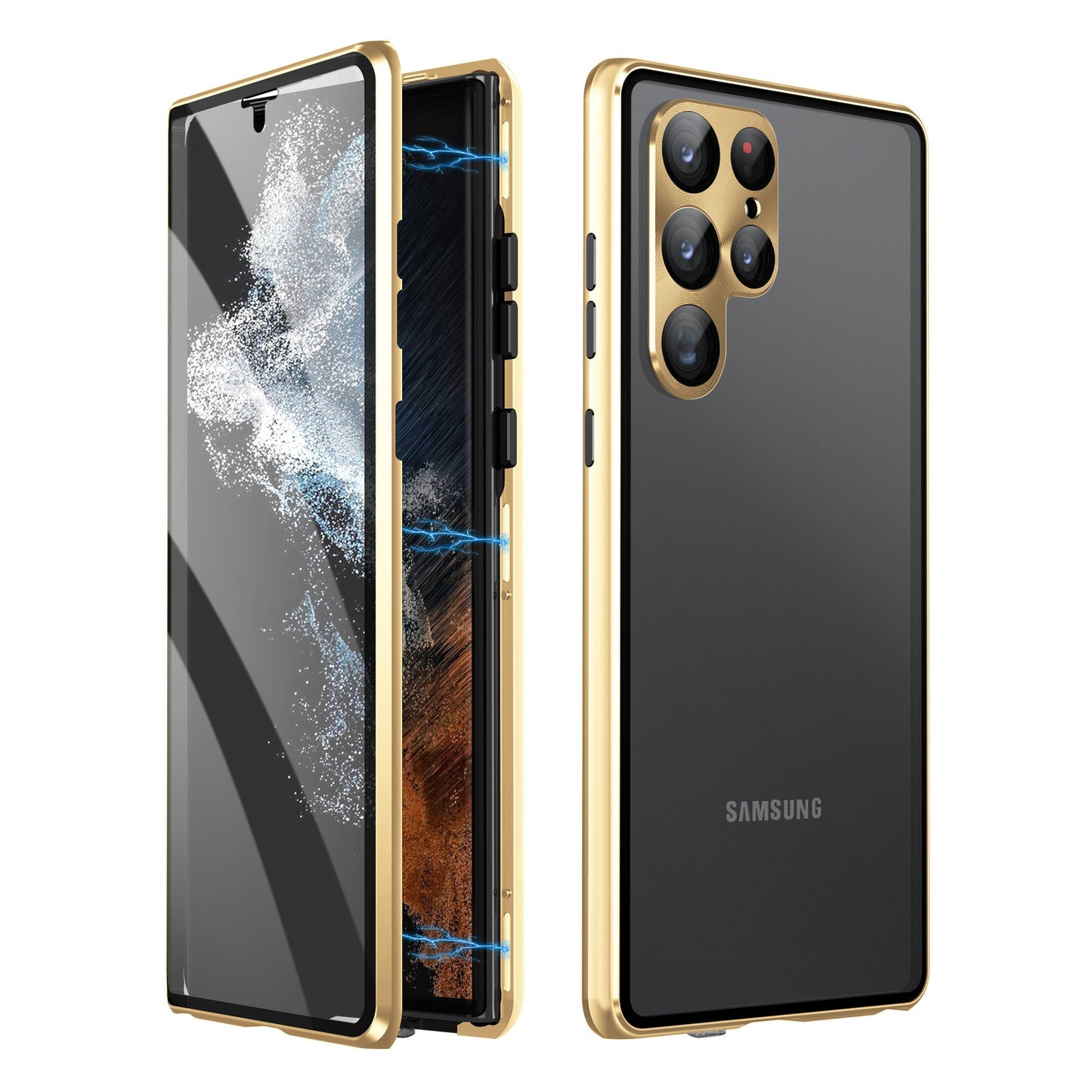 π₯ Magnetic Tempered Glass Double-sided Phone Case For Samsung