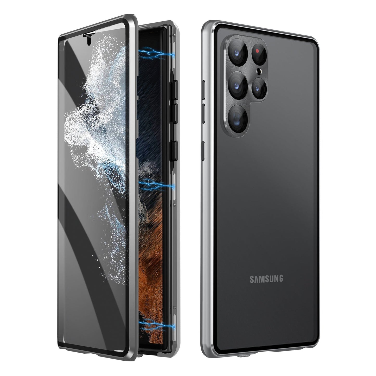 π₯ Magnetic Tempered Glass Double-sided Phone Case For Samsung