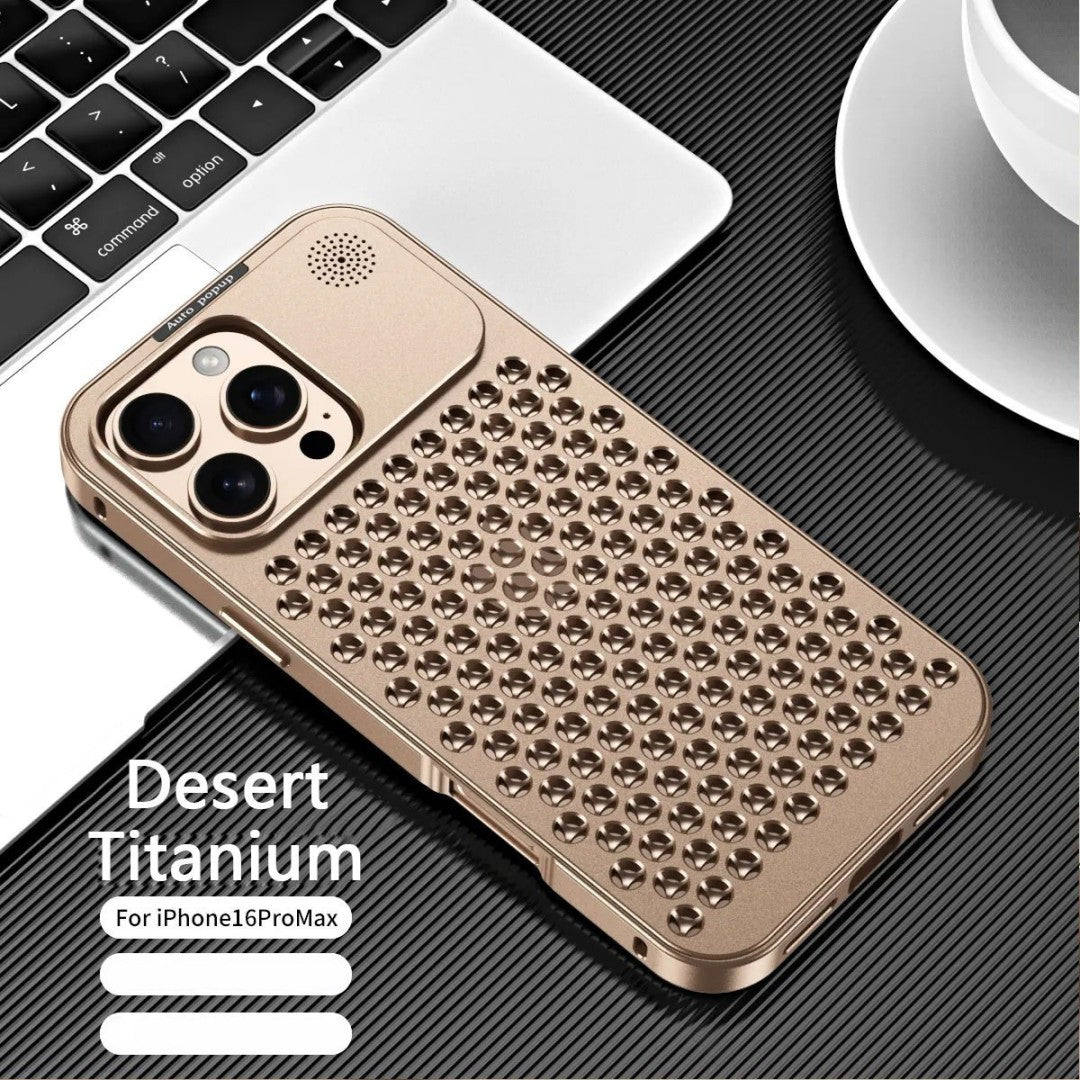 Metal snap-on heat dissipation phone case