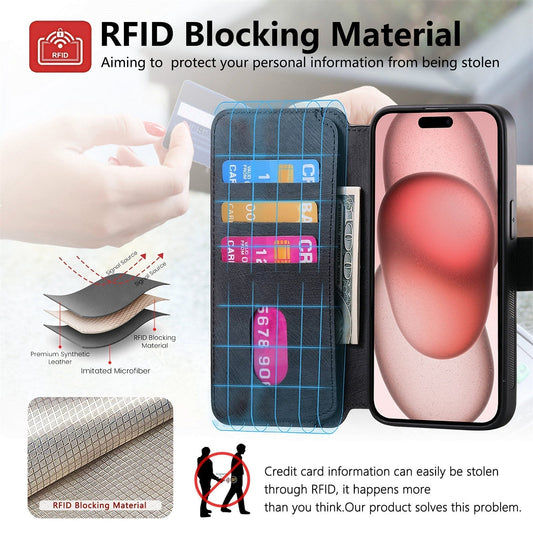 Leather Wallet Phone Case – Detachable Design & Wireless Charging Compatible