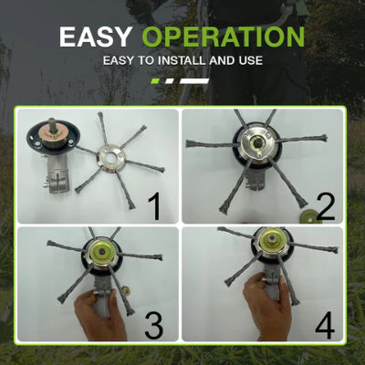 🔥 Replaceable cutting head for lawn mower / string trimmer - steel cutting head for lawn mowing 🌿✂️⚙️