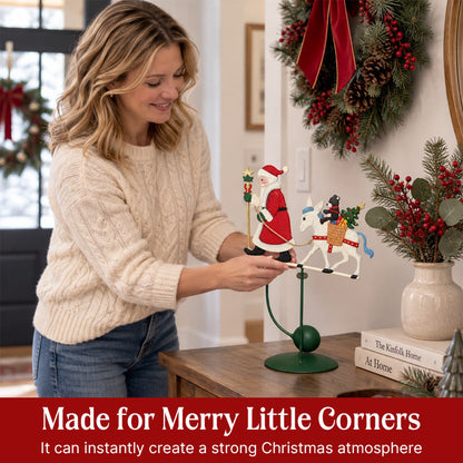 🎅✨ Wobbly Santa Christmas Figurine — Playful Holiday Motion Decor for Mantels, Shelves & Tables