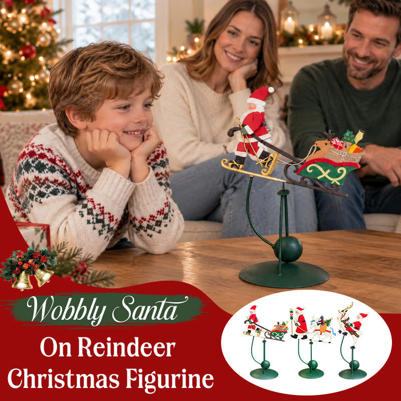🎅✨ Wobbly Santa Christmas Figurine — Playful Holiday Motion Decor for Mantels, Shelves & Tables