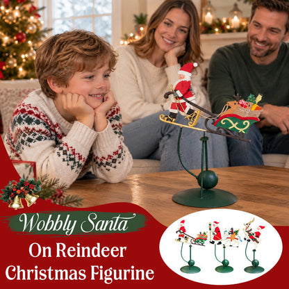 🎅✨ Wobbly Santa Christmas Figurine — Playful Holiday Motion Decor for Mantels, Shelves & Tables