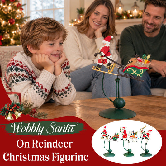 🎅✨ Wobbly Santa Christmas Figurine — Playful Holiday Motion Decor for Mantels, Shelves & Tables