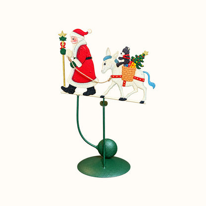 🎅✨ Wobbly Santa Christmas Figurine — Playful Holiday Motion Decor for Mantels, Shelves & Tables