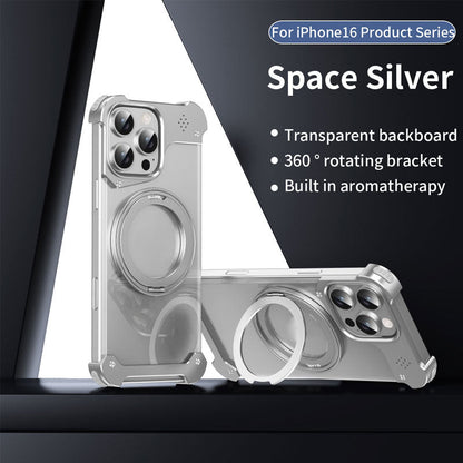 Alloy 360° Rotating Case – Magnetic Charging & Aromatherapy Ready
