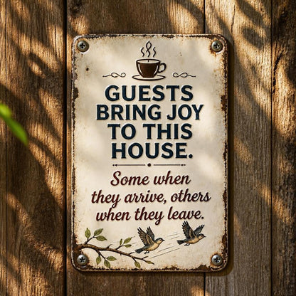 ✨🏡Cozy Welcome Metal Sign for Porch & Garden - Weatherproof Vintage Wall Decor for Front Door, Outdoor Gate & Yard Fence