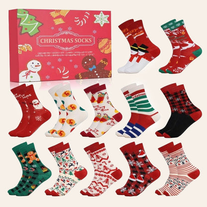🎄 Festive Christmas Sock Advent Calendar: Daily Unboxing Holiday Gift Box! 🧦✨