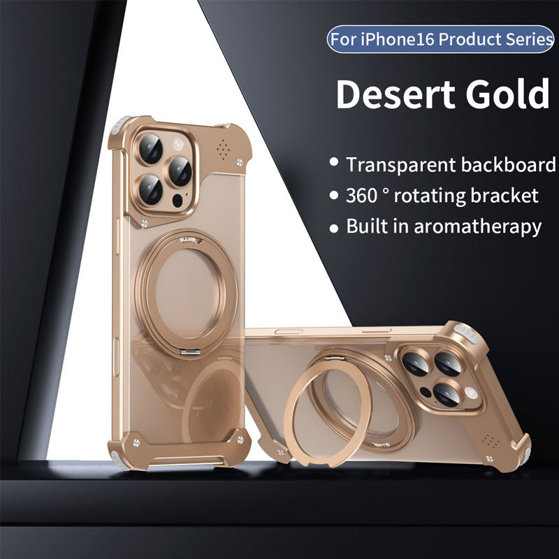 Alloy 360° Rotating Case – Magnetic Charging & Aromatherapy Ready