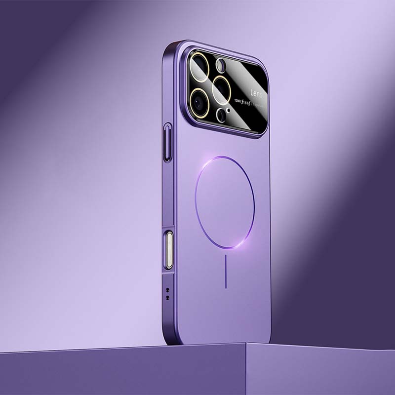 Large Window Small Magnetic Ring Frosted Anti-Fall Mobile Phone Case