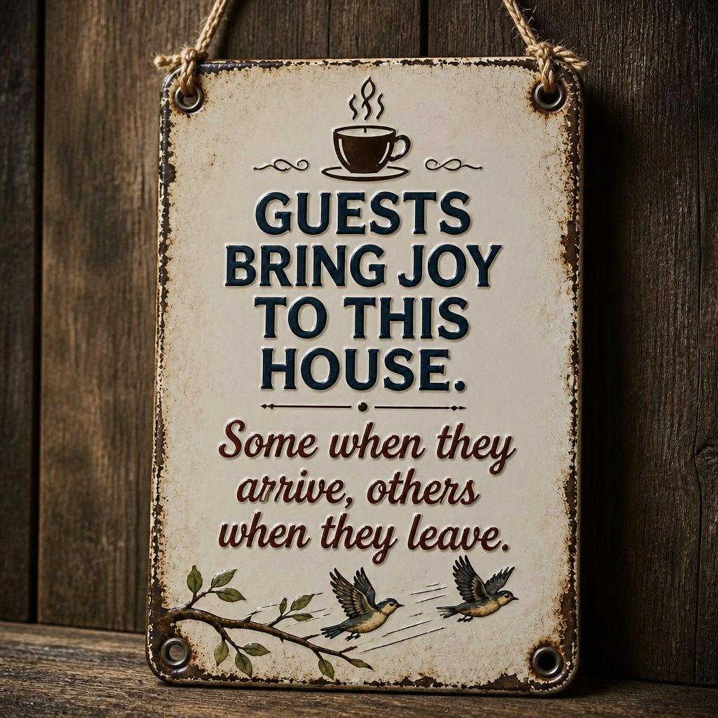 ✨🏡Cozy Welcome Metal Sign for Porch & Garden - Weatherproof Vintage Wall Decor for Front Door, Outdoor Gate & Yard Fence
