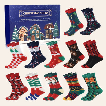 🎄 Festive Christmas Sock Advent Calendar: Daily Unboxing Holiday Gift Box! 🧦✨