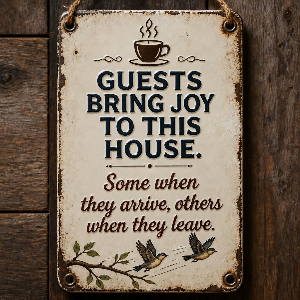 ✨🏡Cozy Welcome Metal Sign for Porch & Garden - Weatherproof Vintage Wall Decor for Front Door, Outdoor Gate & Yard Fence