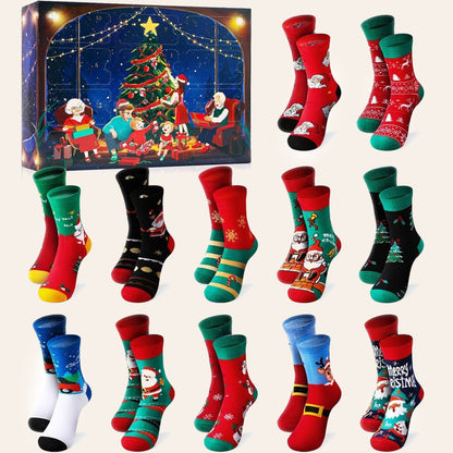 🎄 Festive Christmas Sock Advent Calendar: Daily Unboxing Holiday Gift Box! 🧦✨