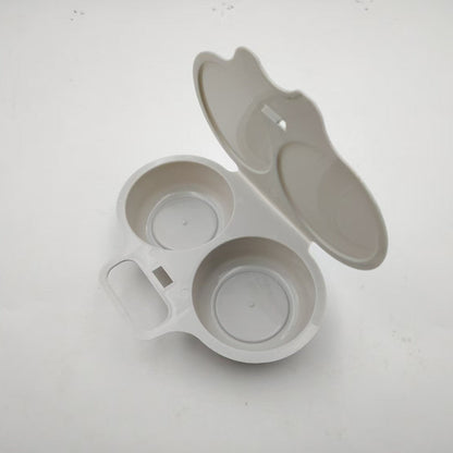 🍳 Microwave Dual Egg Poacher Steamer: Quick & Healthy Breakfast Maker! ⚡