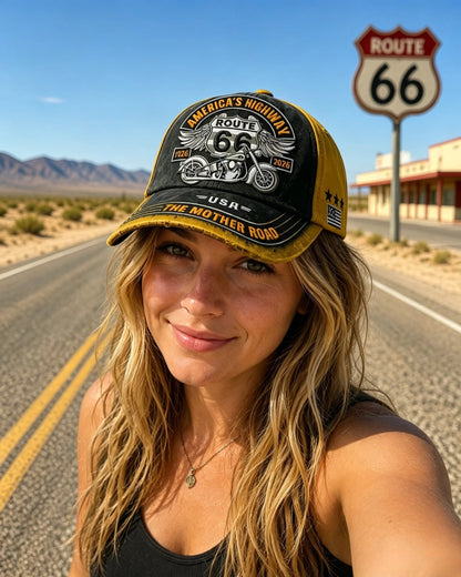 🛣️🧢 100 Years of Route 66 — Retro Anniversary Baseball Cap