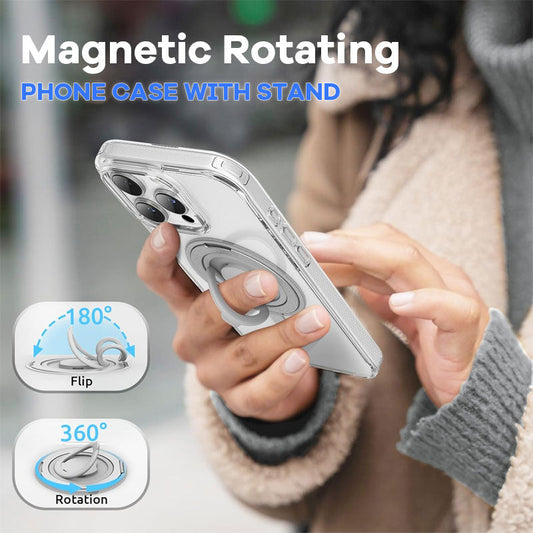 Magnetic Rotating Phone Case With Stand