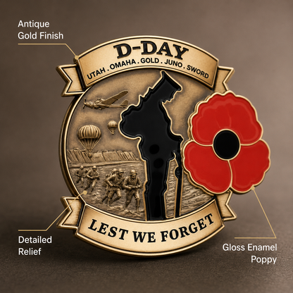 🎖️📜 80 Years. One Story. Never Forgotten. — Commemorative Anniversary Brooch