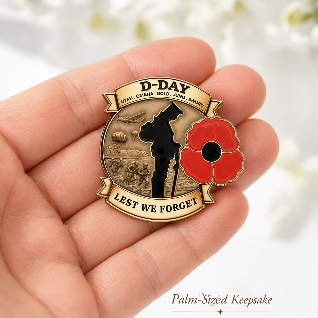 🎖️📜 80 Years. One Story. Never Forgotten. — Commemorative Anniversary Brooch