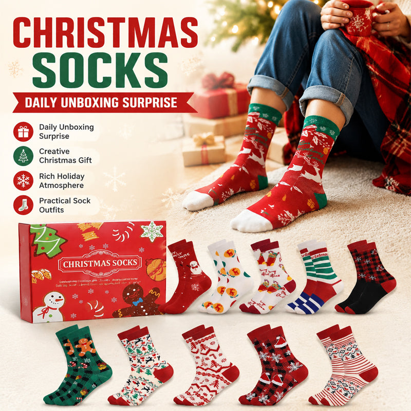 🎄 Festive Christmas Sock Advent Calendar: Daily Unboxing Holiday Gift Box! 🧦✨