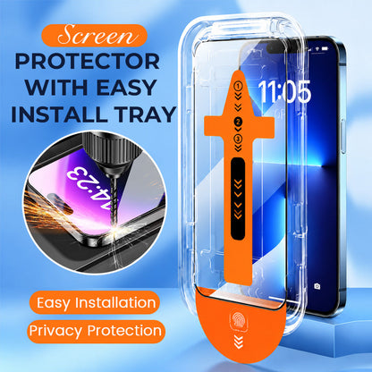 📱Privacy Screen Protector — Easy Install Tray, Less Dust, Clear Front View