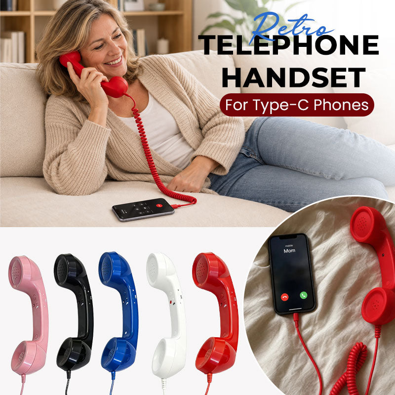 ☎️📱 Retro Telephone Handset for Type-C Phones — Old-School Style with Modern Plug-and-Play