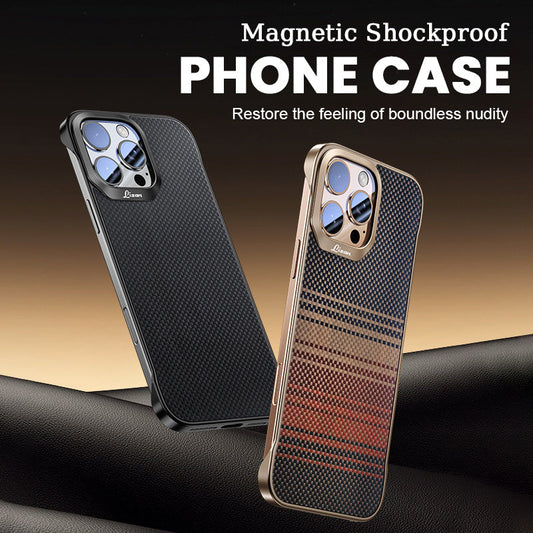 Magnetic Kevlar-Textured Shockproof Phone Case