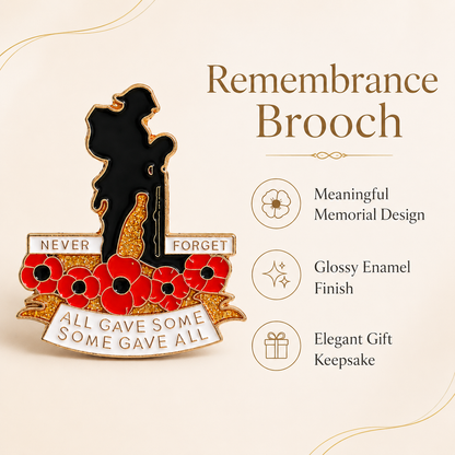 🌺Honour. Remember. Never Forget. — Red Poppy 111th Anniversary Remembrance Brooch