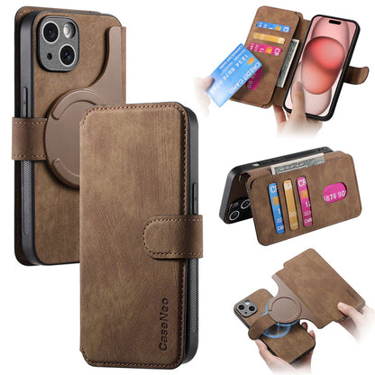 Leather Wallet Phone Case – Detachable Design & Wireless Charging Compatible