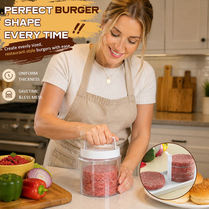 🍔 Burger Patty Maker Press: Non-Stick Mold for Perfect Homemade Patties & BBQs! 🥩
