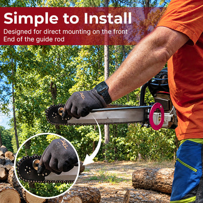 🔧📏 Adjustable Firewood Marking Tool — Magnetic Chainsaw Guide for Consistent Log Lengths