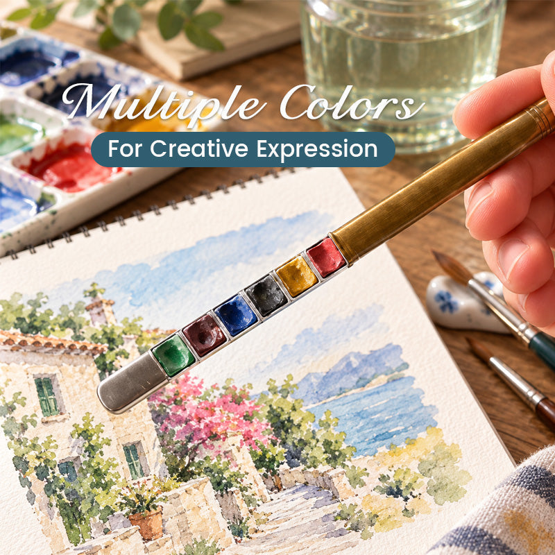 🎨Portable Paintbrush & Colors Set — All-in-One Travel Painting Kit