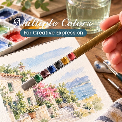 🎨Portable Paintbrush & Colors Set — All-in-One Travel Painting Kit