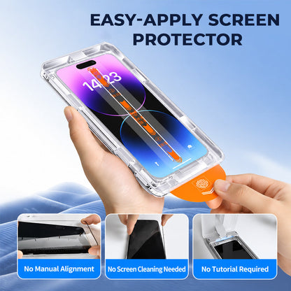 📱Privacy Screen Protector — Easy Install Tray, Less Dust, Clear Front View