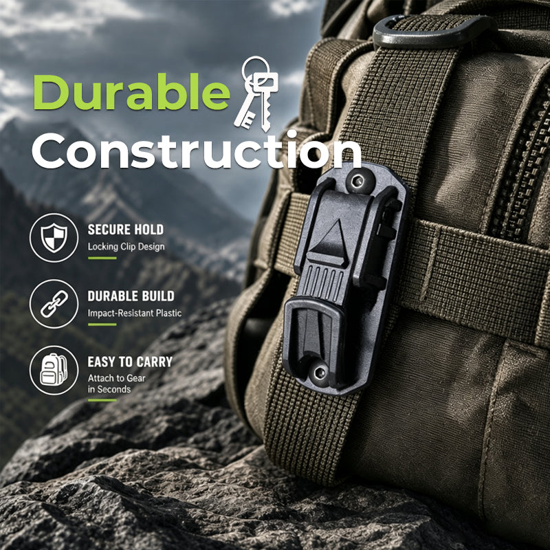 Stop Pocket Rattle! 🔑 Heavy-Duty Quick-Release Tactical EDC Keychain