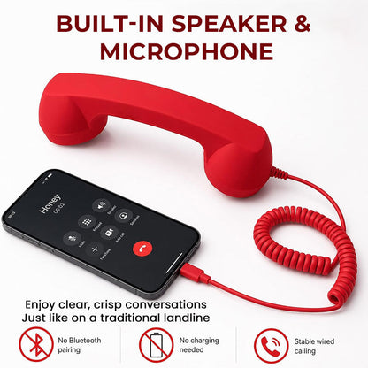 ☎️📱 Retro Telephone Handset for Type-C Phones — Old-School Style with Modern Plug-and-Play