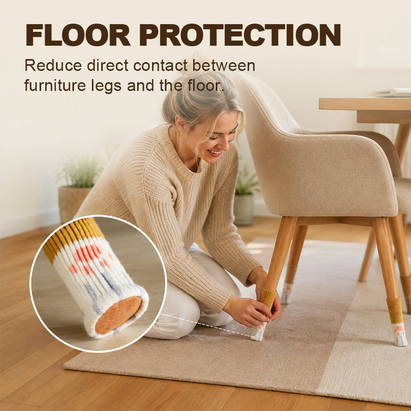🐾🔇 Quieter Floors, Cuter Chairs — Cat Paw Leg Covers
